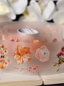 Waterproof Decorative Retro Floral Washi Tape
