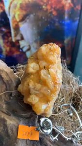 Viên đá Thạch Anh màu vàng cam Citrinie lạ mắt tự nhiên năng lượng vũ trụ 704