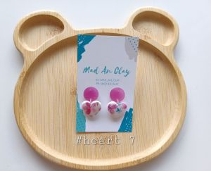 Spring floral polymer clay earring