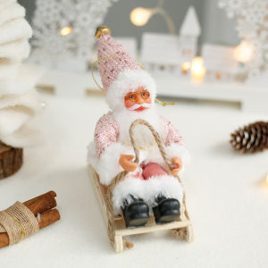 Small Santa Claus Doll Ornament Christmas Decoration Hanging Toy Gift for Children Festive Christmas Present