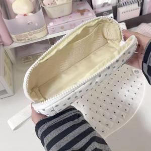Tối Giản Chấm Bi Hộp Đựng Bút Chì Dung Tích Lớn Di Động Đa Chức Năng Túi Đựng Bút Quà Tặng Học Sinh Túi Đựng Văn Phòng Phẩm Cho Đồ Dùng Học Tập