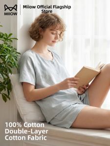 MiiOW | Cotton Lightweight Short Sleeve Summer Sleepwear