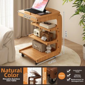 MOLORE | Luxury Side Table with Storage on Wheels