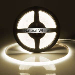 Dupont Interface COB LED Strip Light High Density Linear Lighting Flexible Tape Parallel Lamp Closet Shelves Decor DC12V