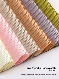 White Grid Embossed Flower Bouquet Packaging Paper Honeycomb Fruit Net Pattern Paper Floral Art Material Fresh Flower Wrapping