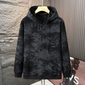 เสื้อฮู้ดแขนยาวทรงหลวมสไตล์ยูนิเซ็กซ์สำหรับผู้ชาย แฟชั่นฤดูใบไม้ผลิและฤดูใบไม้ร่วง ผ้าฝ้ายผสมโพลีเอสเตอร์ ระบายอากาศได้ดี ปกติ