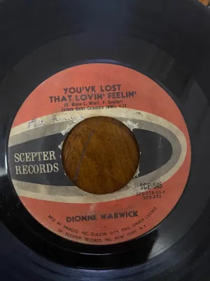Super Sale Music Vinyl Plaka 45 Rpm 7” - Dionne Warwick Compilation - The April Fools / Paper Mache