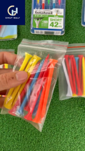 Túi tee golf nhựa 10 cái loại dài 82mm đặt bóng golf tee phát bóng golf chính hãng