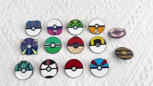 Bandai | Assorted Pokeball Enamel Pins Anime Lapel Badges Pokemon Brooches for Clothing Backpack Denim Jacket Decor Collectible Pin Gift