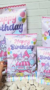 Kuromi My Melody Pouch Snack Vinyl Kemasan Snack Hampers Birthday Jumbo Souvenir Ulang Tahun Pesta Set Hadiah Gift Ulang tahun Kids Anak Sanrio