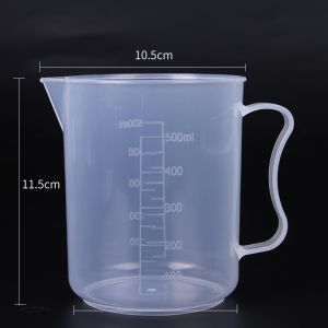 Large Capacity Plastic Measuring Cup with Scale for Baking Milk Tea Commercial Use 1000ml 5000ml Cover Kitchen Cooking Tools