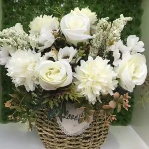 1pcs Autumn Artificial Flowers Rose Bride Bouquet Wedding Christmas Living Room Table Decoration For Vase Home DIY Fake Plants