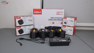 Dahua 4 Channel 2 Camera 2MP HDCVI CCTV System Package Kit | 1080P HD Recording Audio Motion Detection App View
