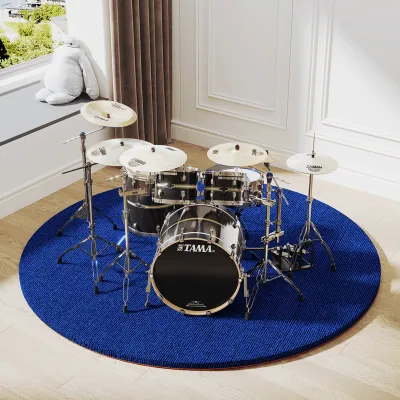 Noise-Reducing Vibration-Absorbing Anti-Slip Cuttable Drum Mat