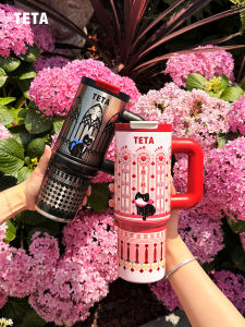 Couples Insulated Cup Large Capacity With Straw
