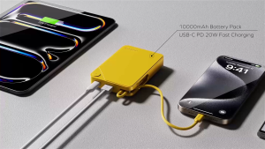 [CCC Certified] Momax IP152 1-Power X 10000mAh Powerbank | Built-in Type-C Loop Cable Strap | 20W PD Fast Charging Portable Battery