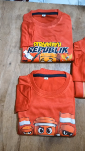 Baju Setelan Panjang Kemerdekaan Indonesia 17 Agustus 1945 Ke 80 Anomali Tung tung Sahur Keren S-XXL