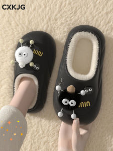 Giày Đế Dày Cotton Mùa Thu Đông Chống Trượt Ngoài Trời Ấm Áp Trong Nhà Đế EVA Đế Dày Đế Cao Gót Dễ Thương