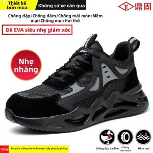 DINGGU | Giày Bảo Hộ Lao Động Nam Mùa Đông Mũi Thép Chống Đâm Thủng Thoáng Khí Nhẹ