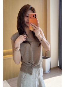 YUEZHONGWEI | Sleeveless Knitted Ice Silk T-shirt Slim Fit