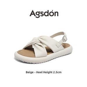 Agsdon | Stylish French Black Soft Sole Sandals