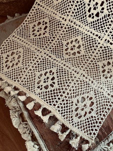 ผ้าปูโต๊ะสไตล์อเมริกันวินเทจ ผ้าปูโต๊ะที่มีจุดแขวนผ้าปักลายดอกไม้ ผ้าคลุมโต๊ะเครื่องแป้ง ผ้าคลุมหน้าต่าง