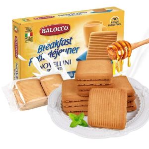 Balocco Fresh Cream Honey Oats Whole Grain Biscuits 350g X2 Bags Crumbled Chocolate Grainy Snack Imported Italian Biscuits