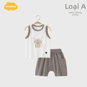 Aengbay | Bộ Áo Dài Bé Mùa Hè Nhẹ Cotton
