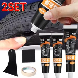 2Sets 60ml Car Tire Repair Adhesive Waterproof High Temperature Resistant Wear-resistant Crack Repair Special Glue Car Tyre Repair Sealing Tool
