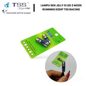 Promo (2Pcs) Lampu Led T10 4 Warna Running 8 Led Titik RGB 12Volt Lampu Senja Sen Sein Flash Jelly Terang Waterproof