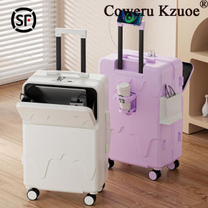 Womens Front Opening Silent Password Lock Luggage 20 Inch
