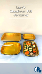 Lacys Aluminium Foil Tray with Lid 47oz 64oz 100oz | Disposable Food Container for Takeaway Catering BBQ