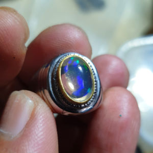 batu cincin kalimaya kristal jarong blue unique