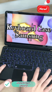 MINGBO SAMSUNG TouchPad สําหรับSamsung Tab S10fe+ S10FE/S10/A9/A8/S6 Lite Samsung Tab S8+ S9+ S7+ S9FE+ S9/S10Ultra ที่ถอดออกได้คีย์บอร์ดสําหรับ มีที่วางปากกา