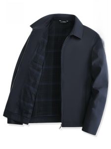 ROMON | Lomond Mens Short Casual Jacket Collared Windproof Spring Autumn New Style Fashionable Urban Middle-aged Dad Administrative