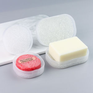 LUSH กล่องสบู่ฟองน้ําแบบพกพากล่องสบู่แฮนด์เมดขนาดเล็กพร้อมฝาปิดสําหรับเดินทางทํางานต่างจังหวัดกล่องสบู่มินิแบบระบายน้ําได้