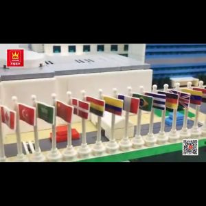 Building Block Toys United States Building Assemble Small Blocks Toy Mainan Block Kanak Kanak  美国纽约联合国大厦小颗粒拼装建筑模型积木玩具