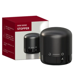 1pc Black Domestic Kitchen Sealing Red Wine Bottles Stoppers Mini Preservation Spin Leak Proof Wine Champagne Stoppers Cap