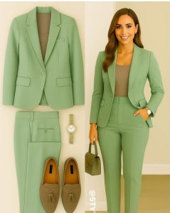 SETELAN JAS BLAZER WANITA FORMAL/ JAS BLAZER WARNA SAGE / STAILS JAS BLAZER KOREAAN