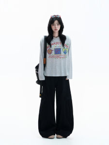 zuocisankon | Casual Loose Long Sleeve Tshirt