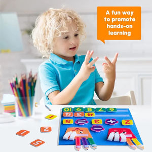 Kids Math Learning Toy – Montessori Counting Sticks & Number Board Addition & Subtraction Educational Set