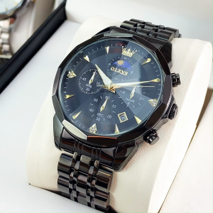 OLEVS Jam Tangan Pria Anti Air Original Cowok Terbaru Tahan Luxury Sport Analog Chronograph