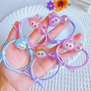Cute Cartoon Diamond Cut Hair Ties for Girls Primary School Students Hair Accessories Elastic Bands Female Models Hair Bands