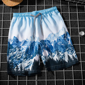 Shorts Mens Trendy Ins Summer Athleisure Half Length Large Trunks Thin Loose Quick-Drying Handsome Beach Pants 5