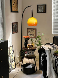 HAOXIANGJIA | Vintage Style Floor Lamp Shelf Integrated