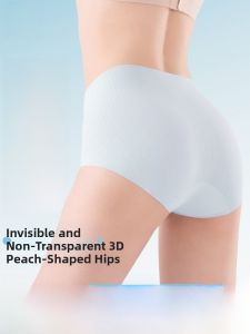 miiow | Cat Woman Ice Silk Seamless Underwear Summer 2025 New Style No Butt Squeezing Mulberry Silk Antibacterial Mid Waist Triangle Shorts