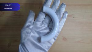 Ceramic Cabinet Handle: A White Minimalist Elegance