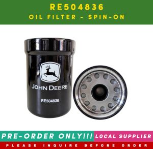 RE504836 OIL FILTER - SPIN-ON COMPATIBLE P550779 B7322 LF16243 R502513 RE507522 RE541420 [LOCAL STOCK. READY TO SHIP WITHIN 24HRS.] FOR JOHN DEERE 200DLC 120 120C AND MORE