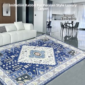 Durable Easy-Care Persian Style Luxury Rabbit Fur Imitation Carpet
