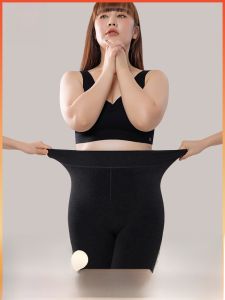 MiiOW | Thickened Fleece High Waist Womens Thermal Leggings Autumn Winter Plus Size Warm Cotton Pants Cat Person Base Layer Tights